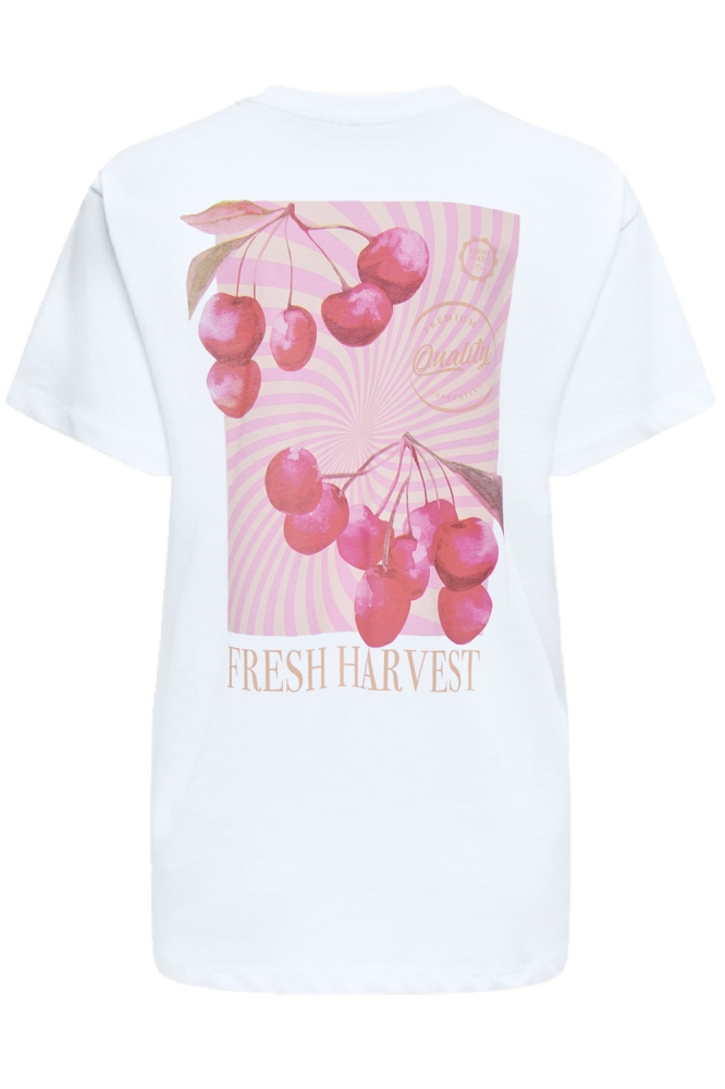 ONLVIVVI LIFE S/S LOVELY TOP CS JRS 15357393 BRIGHT WHITE/HARVEST